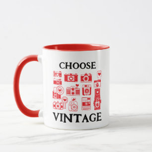 Choose Vintage Retro Camera Collage Mug