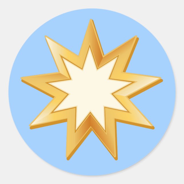 Choose Your Background Colour Baha'i Sticker (Front)