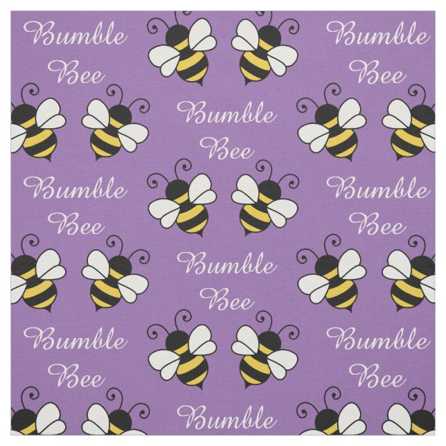 Choose your background colour bee pattern fabric (Swatch)