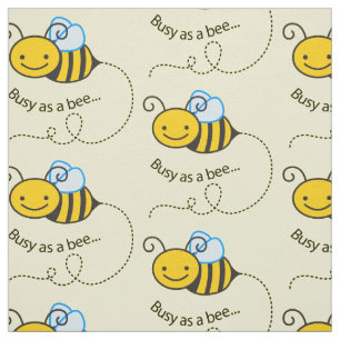 Choose your background colour bee pattern fabric