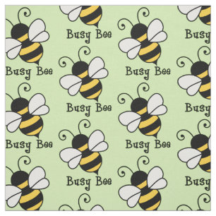 Choose your background colour busy bee fabric