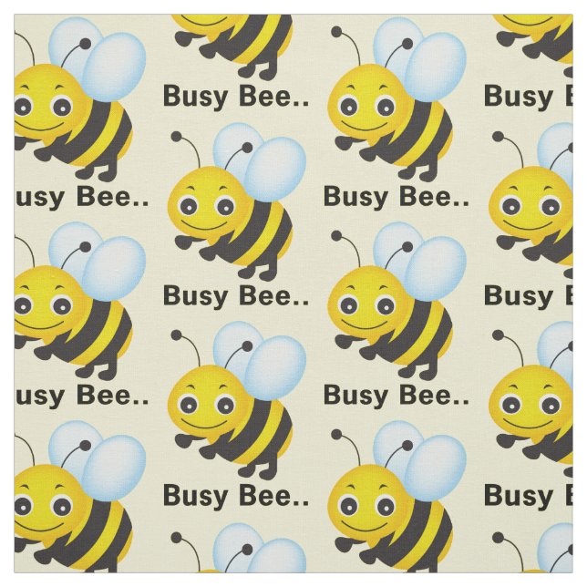 Choose your background colour busy bee fabric (Swatch)