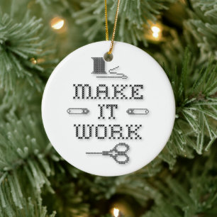 Choose Your Background Colour Ceramic Tree Decoration