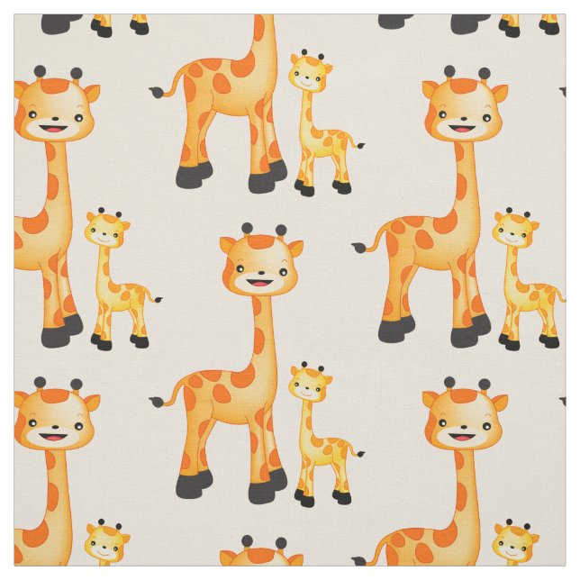 Choose your background colour Giraffe fabric (Swatch)