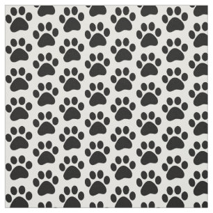 Choose your background colour Paw print fabric