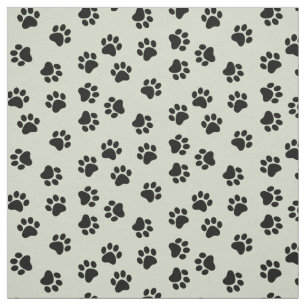 Choose your background colour Paw print fabric