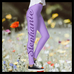 CHOOSE YOUR COLOR Custom Yoga Leggings with Name