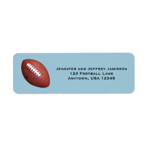 CHOOSE YOUR COLOR Football Return Address Labels