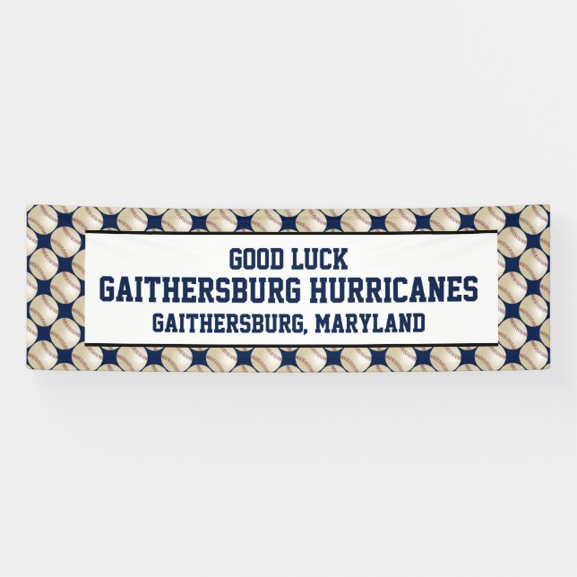 CHOOSE YOUR COLOR or Blue Background Baseball Team Banner (Horizontal)