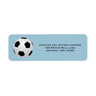 CHOOSE YOUR COLOR Soccer Return Address Labels