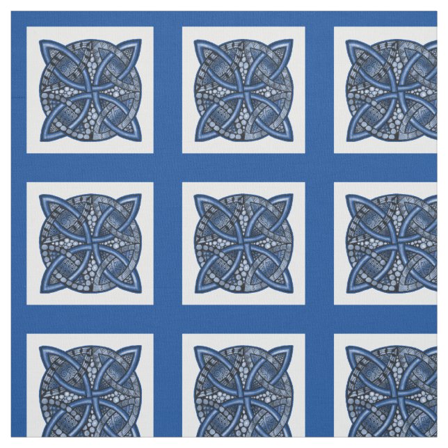 Choose Your Colour Celtic Knot Decorative Pattern Fabric (Swatch)
