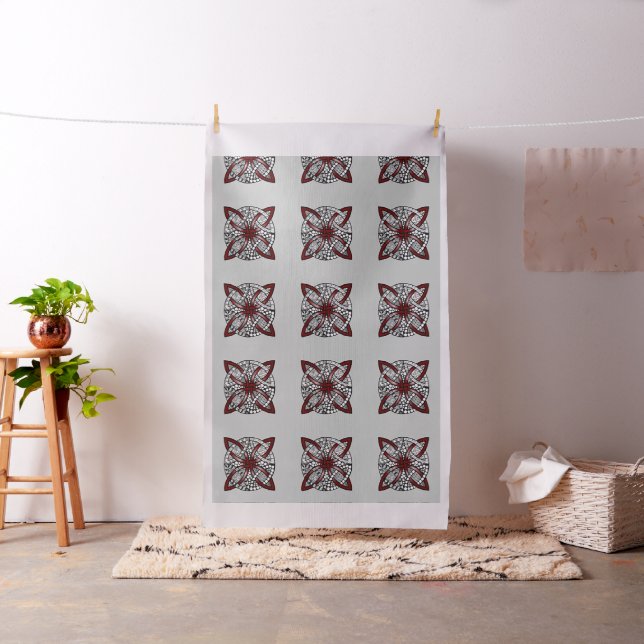 Choose Your Colour Celtic Knot Decorative Pattern Fabric (In Situ)