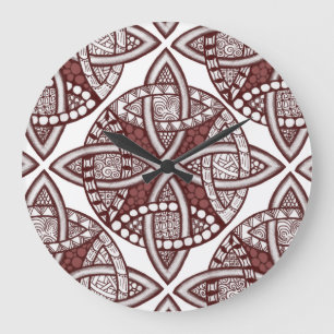 Choose Your Colour Celtic Knot Decorative Pattern  Large Clock