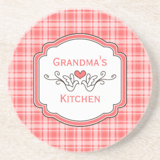 Choose Your Colour Cosy Plaid Grandma's Coaster