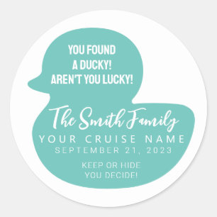 Choose Your Colour Cruise Duck Classic Round Sticker