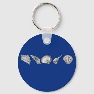 Choose Your Colour Seashell Art Key Ring