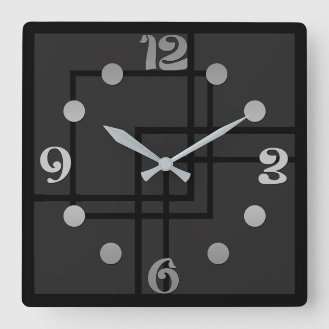 Choose your colour square wall clock (Front)