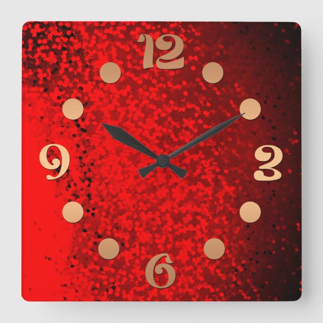Choose your colour square wall clock (Front)