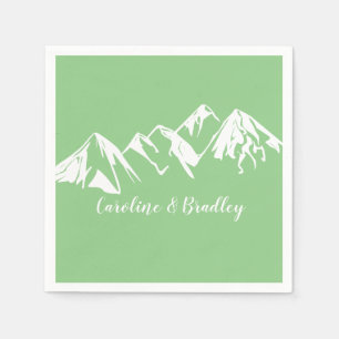 Choose Your Colour White Mountains Wedding Napkin