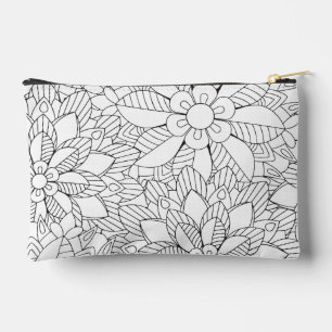 Choose Your Colours Colour Your Own Floral Accessory Pouch