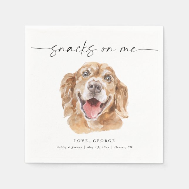 CHOOSE YOUR DOG Personalised Dog Wedding Napkin (Front)