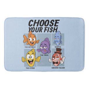 Choose Your Fish Funny Fish Bath Mat