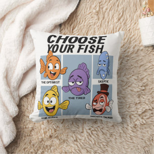 Choose Your Fish Funny Fish Cushion