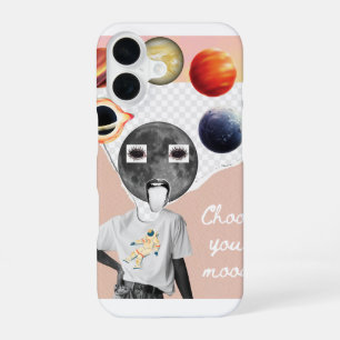 Choose Your Mood Galaxy Astronaut Space Poster iPhone 16 Case