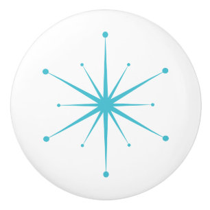 Choose Your Own Colors Retro Atomic Starburst Ceramic Knob