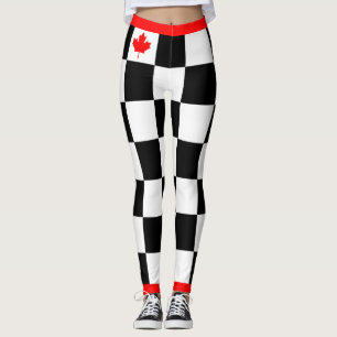 Choose your Own Colour Canadian Maple Chequered Leggings