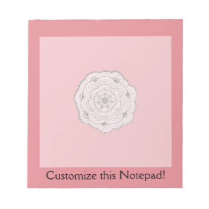Choose Your Own Colour Lace Doily Flower Notepad