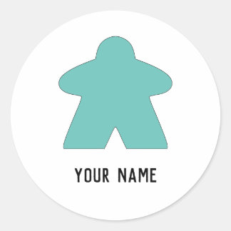 Choose Your Own Colour Meeple | Custom Colour Classic Round Sticker