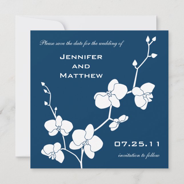 Choose Your Own Colour! Orchids Save the Date (Front)
