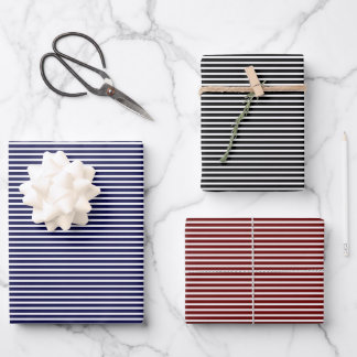 Choose Your Own Colour Simply Stripes Wrapping Paper Sheet