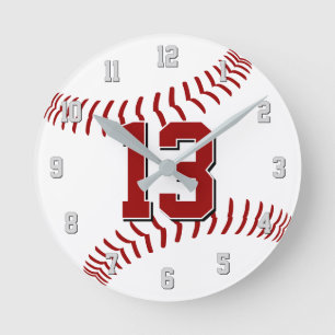 choose your own colours baseball round clock