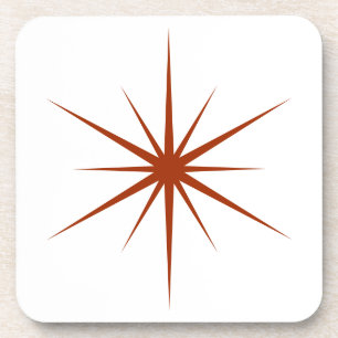 Choose Your Own Colours Fun Midcentury Modern Star Coaster