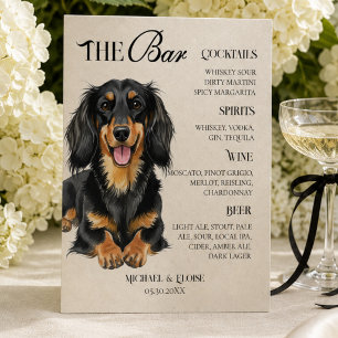 CHOOSE YOUR OWN Dog Wedding or Event Bar Menu Pedestal Sign