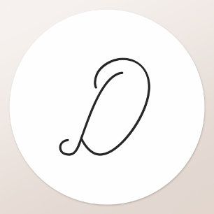 Choose Your Own Letter Font Style: Alexandria Classic Round Sticker