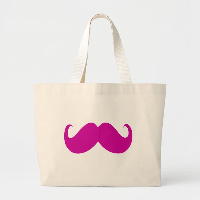 Choose your own moustache colour large tote bag (Front)