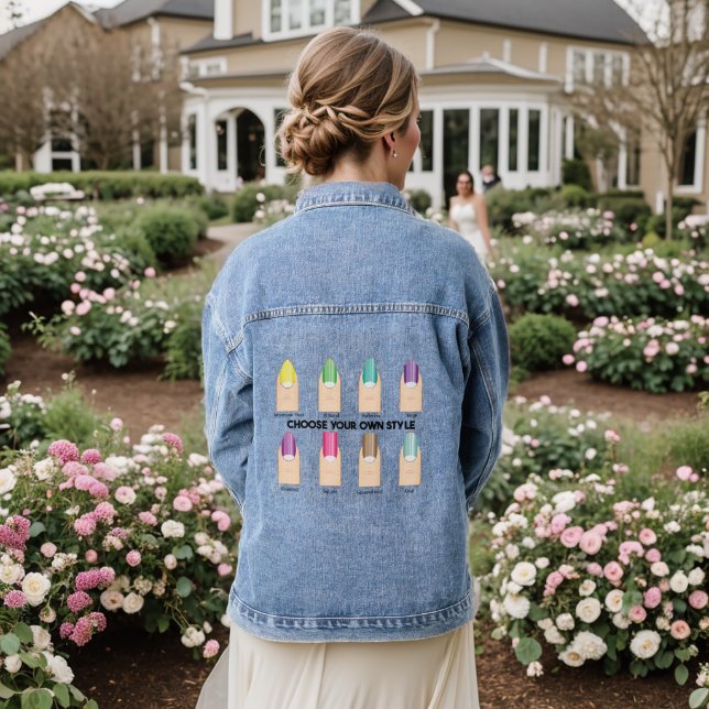 Choose your own style.. nail art denim jacket (Wedding Back)