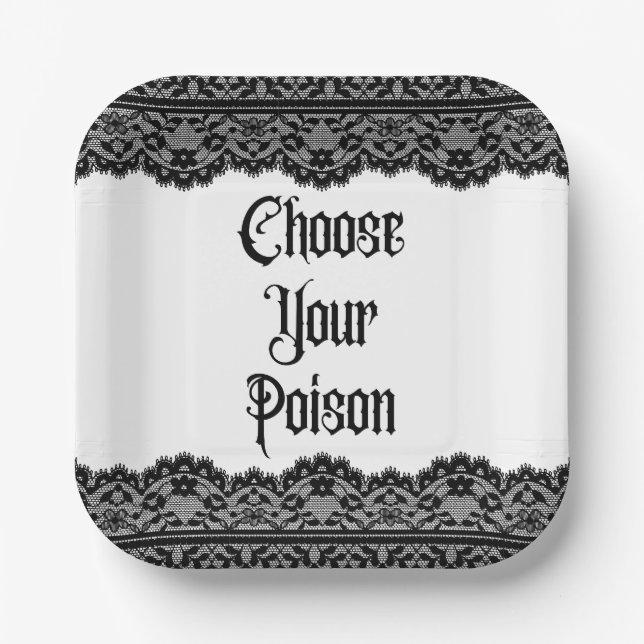 Choose Your Poison Paper Plate (Front)