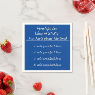Choose your School Colours Graduation Fun Facts Na Napkin