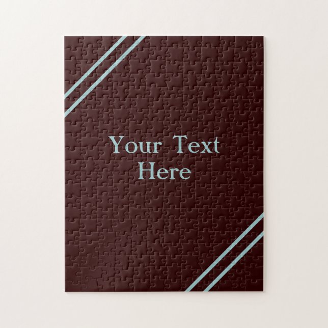 Choose Your Text Hard Blue Difficult Solid Colour Jigsaw Puzzle (Vertical)