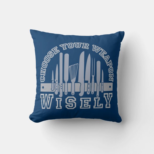 Choose Your Weapon custom throw pillow (Front)