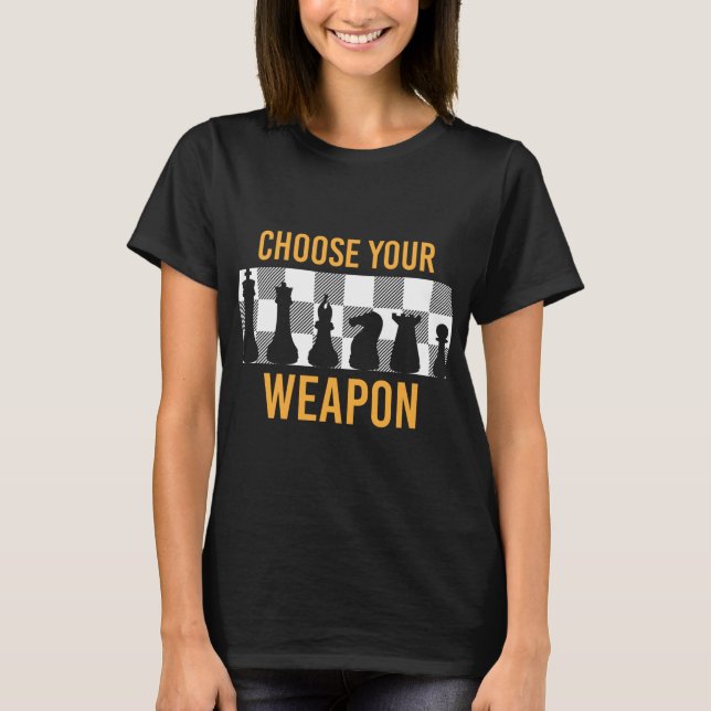 Choose your weapon Fashion Chess Blue Small T-Shirt (Front)