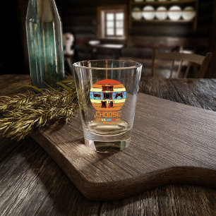 Choose Your Weapon - Retro Video Game Shot Glass