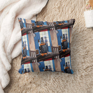 Choosing Texas Painting by Alfred Fox Cushion