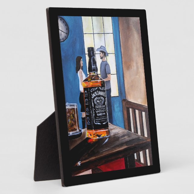 Choosing Texas Painting by Alfred Fox Plaque (Side)
