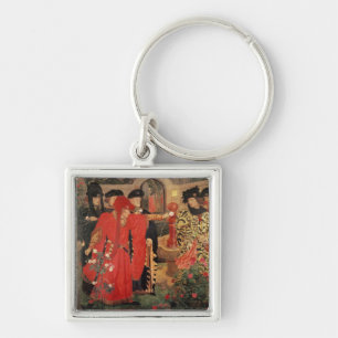 Choosing the Red and White Roses in Temple Key Ring