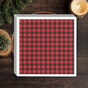 Chop Chop! Rustic Lumberjack Flannel Baby Shower Napkin